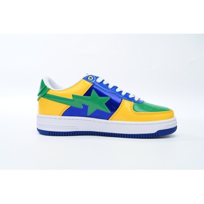 Special Sale A Bathing Ape Bape Sta Low Black Yellow Green Orchid 1180 191 004 01