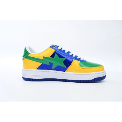 Special Sale A Bathing Ape Bape Sta Low Black Yellow Green Orchid 1180 191 004 01