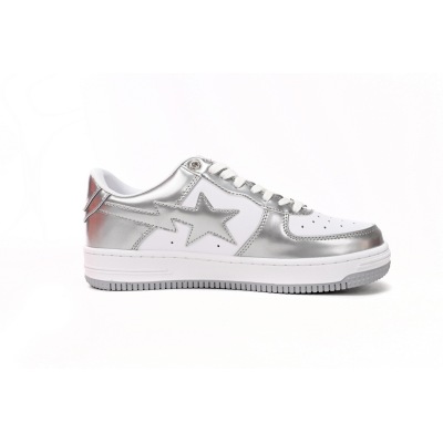 Special Sale A Bathing Ape Bape Sta Low Silver 1H73 191 921 01