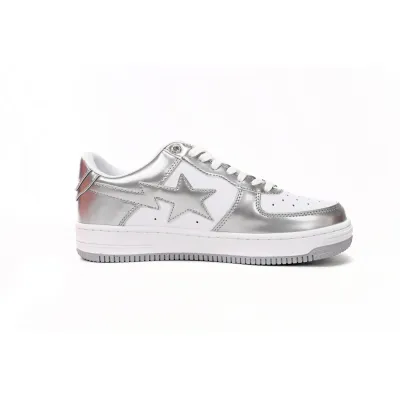 Special Sale A Bathing Ape Bape Sta Low Silver 1H73 191 921 01