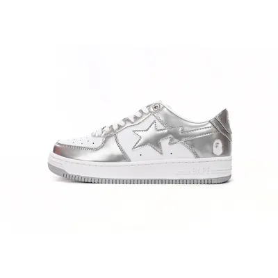 Special Sale A Bathing Ape Bape Sta Low Silver 1H73 191 921 02