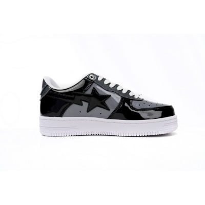 Special Sale A Bathing Ape Bape Sta Low Black Grey Baolan 1H20 191 046 01