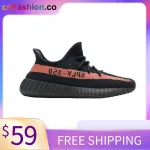 💯FREE SHIPPING | Yeezy Boost 350 V2 Core Black Red