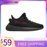 💯FREE SHIPPING | Yeezy Boost 350 V2 Black Red CP9652