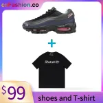 Air Max 95 SP Corteiz Pink Beam and Givenchy-front and back graffiti letter black T-Shirt