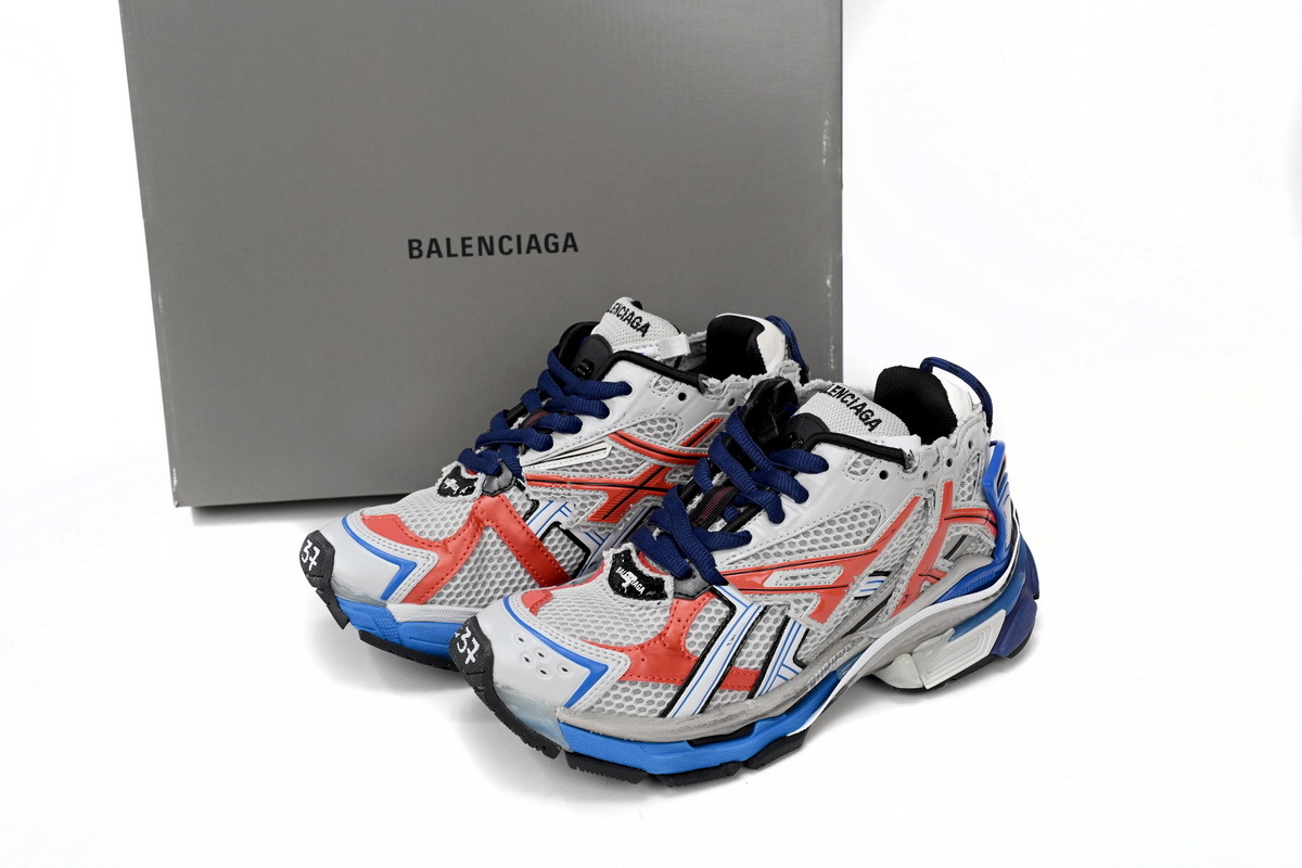PKGoden Balenciaga 7th Runner White Blue Orange 677402 W3RB6 1264