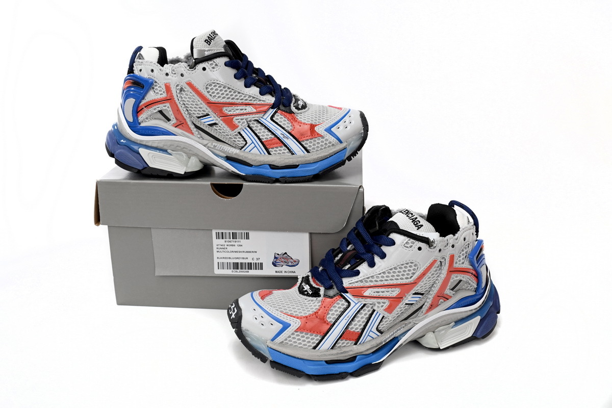 PKGoden Balenciaga 7th Runner White Blue Orange 677402 W3RB6 1264
