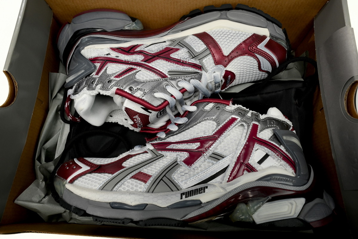 PKGoden Balenciaga 7th Runner White Wine Red 677403W3RB39069