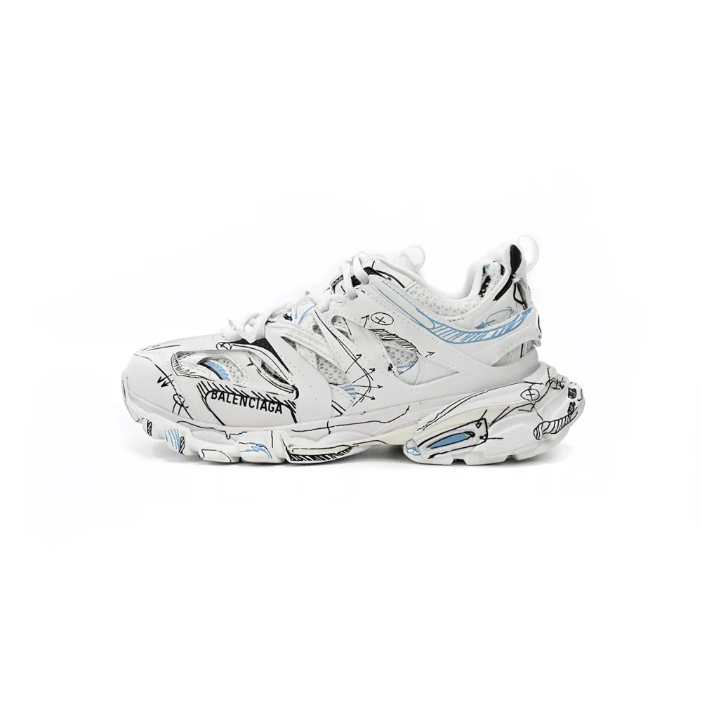 PKGoden Balenciaga  3rd Tess S.Black Graffiti Art 542436 W3SRA 9014