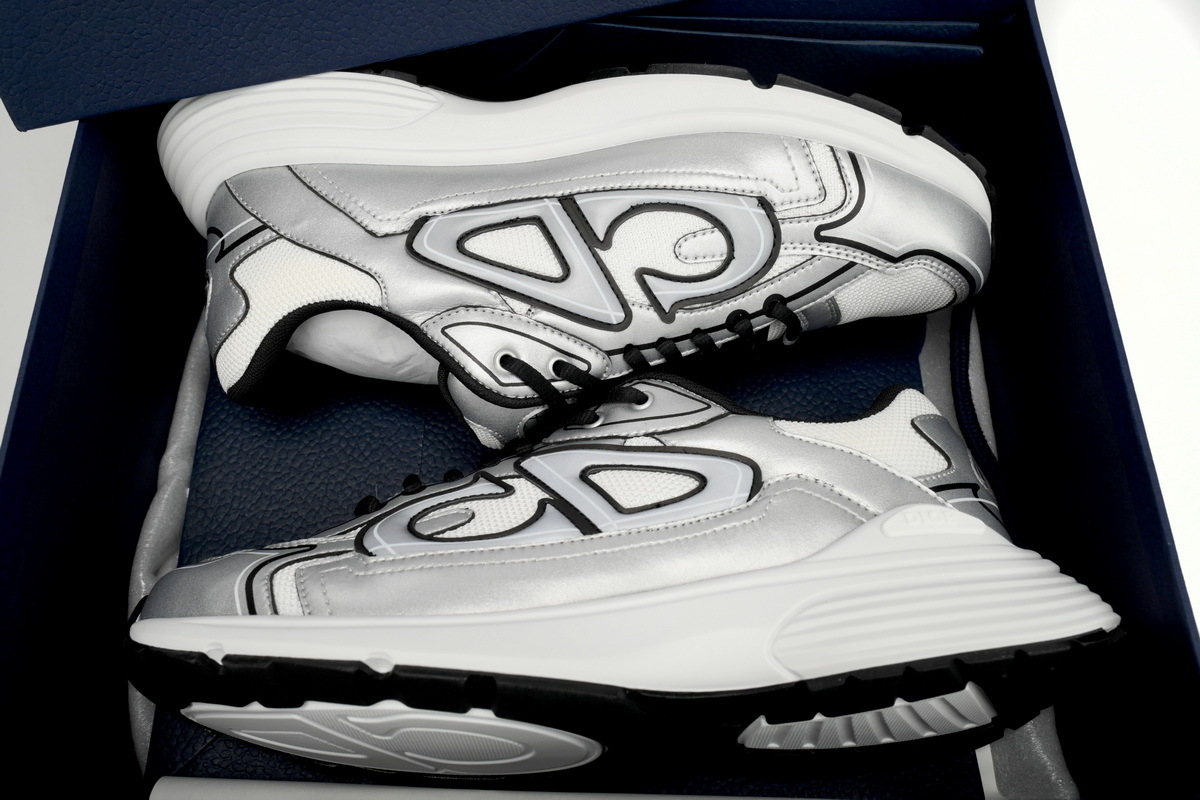 PKGoden Dior B30 Light Grey Sneakers Black Silver