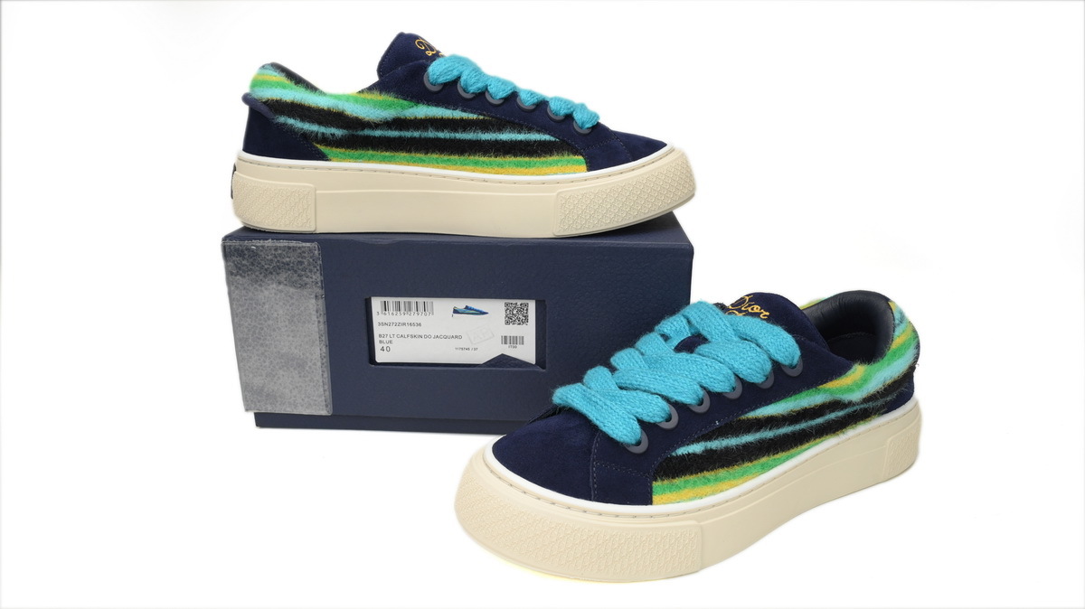 PKGoden Dior B33 Denim Tears Sneakers Release Navy Dlue Stripes  3SN272 ZIR1 6536