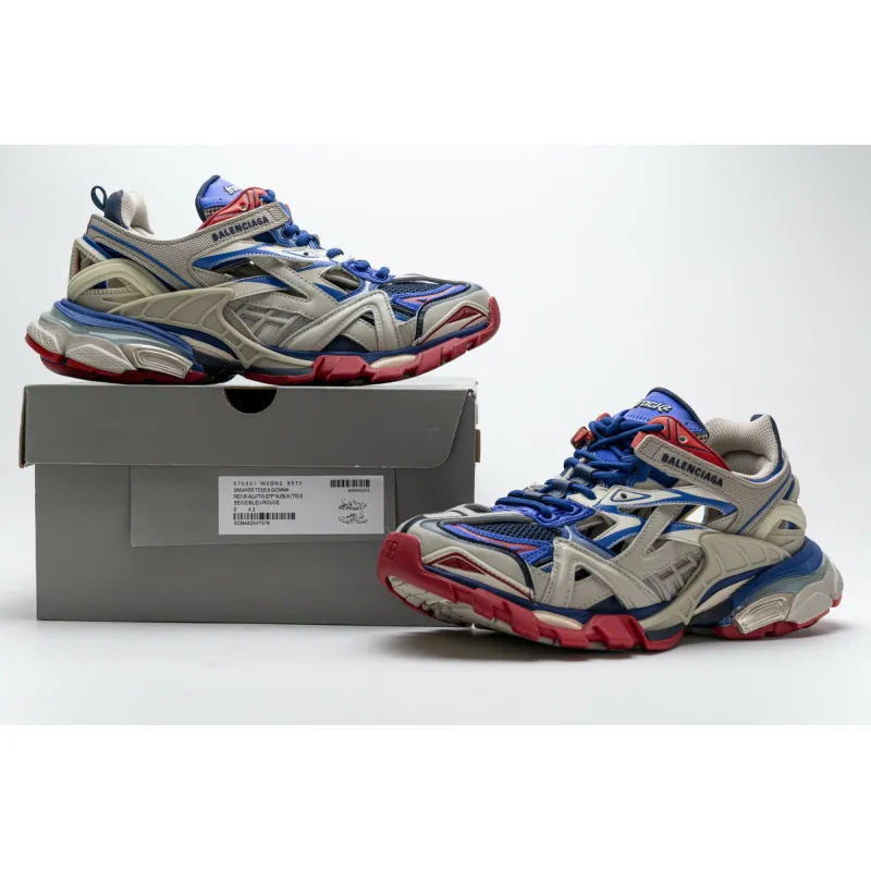 PKGoden Balenciaga 4th Track 2 Sneaker Beige Blue 570391 W2GN2 8570