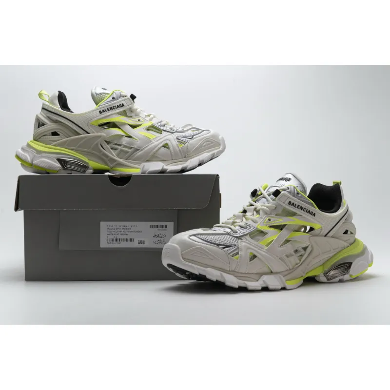 PKGoden Balenciaga 4th Track 2 Sneaker White Fluo Yellow 568515 W2ON3 9073