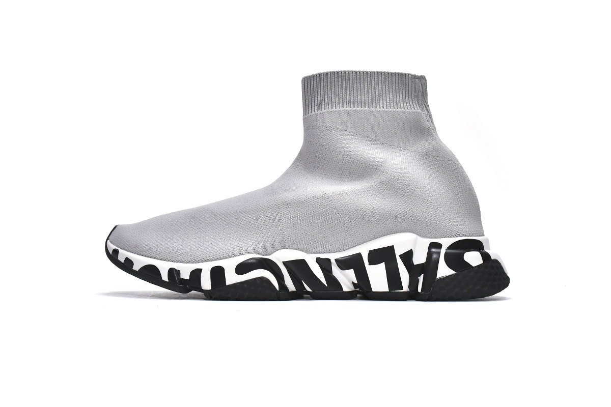 PKGoden Balenciaga socks Sneaker Speed Grey black letters