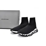 PKGoden Balenciaga socks Sneaker Speed Black black letters
