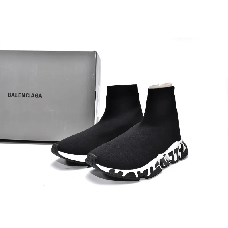 PKGoden Balenciaga socks Sneaker Speed Black black letters