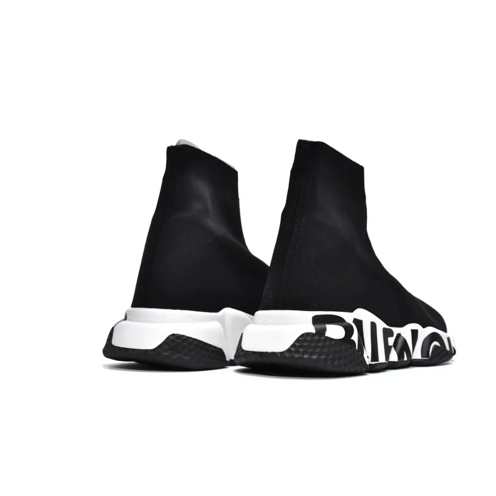 PKGoden Balenciaga socks Sneaker Speed Black black letters