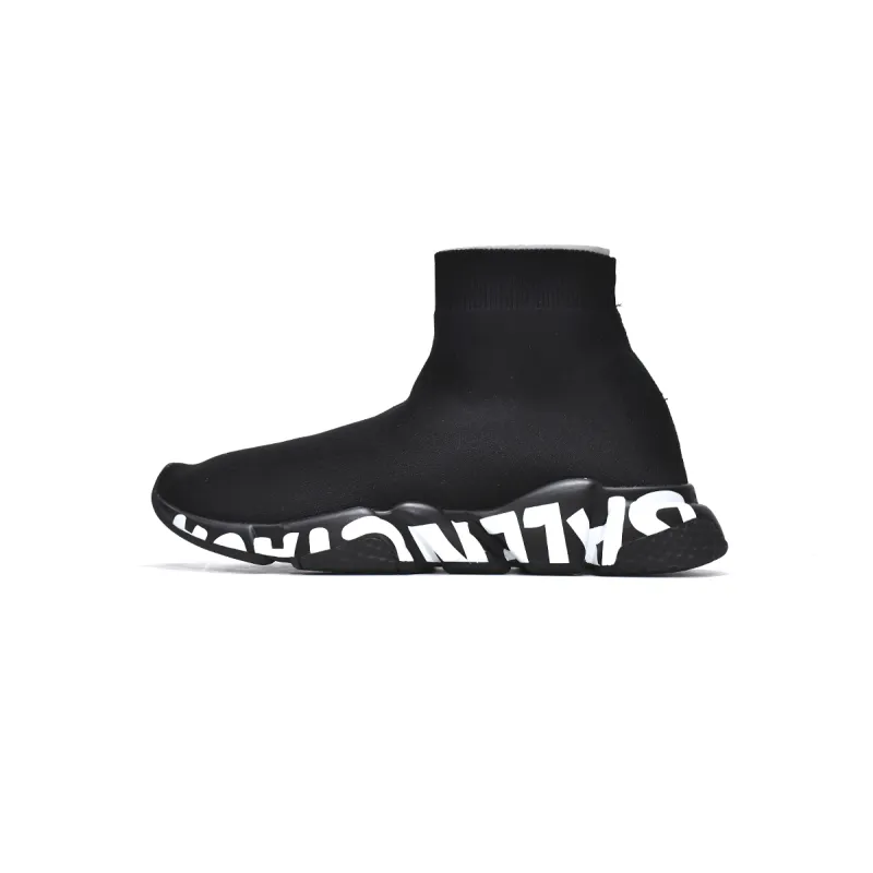 PKGoden Balenciaga socks Sneaker Speed Black white letters