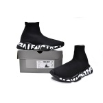 PKGoden Balenciaga socks Sneaker Speed Black white letters