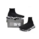 PKGoden Balenciaga socks Sneaker Speed Black white letters