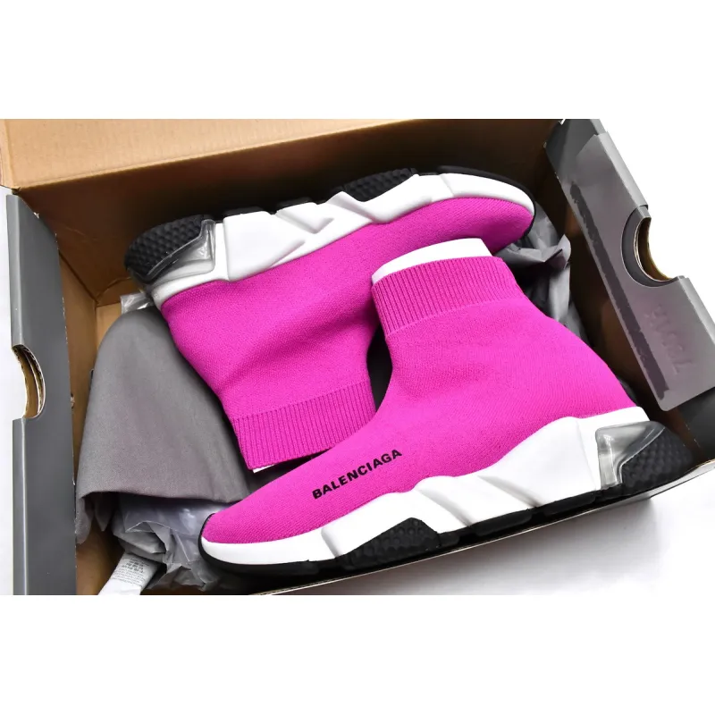 PKGoden Balenciaga socks Sneaker Speed Trainer Rose Red