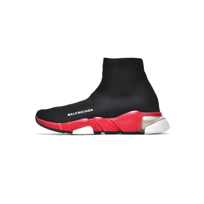 PKGoden Balenciaga socks Sneaker Speed Trainer Black Red 01