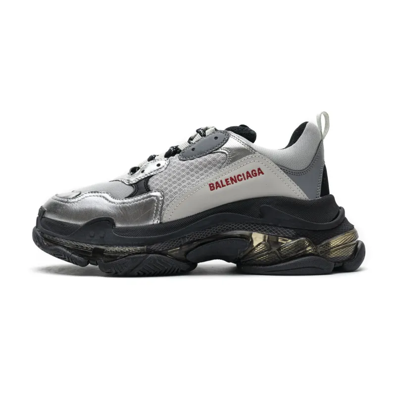 PKGoden Balenciaga Triple S Black Silver 541624 W09E1 7320