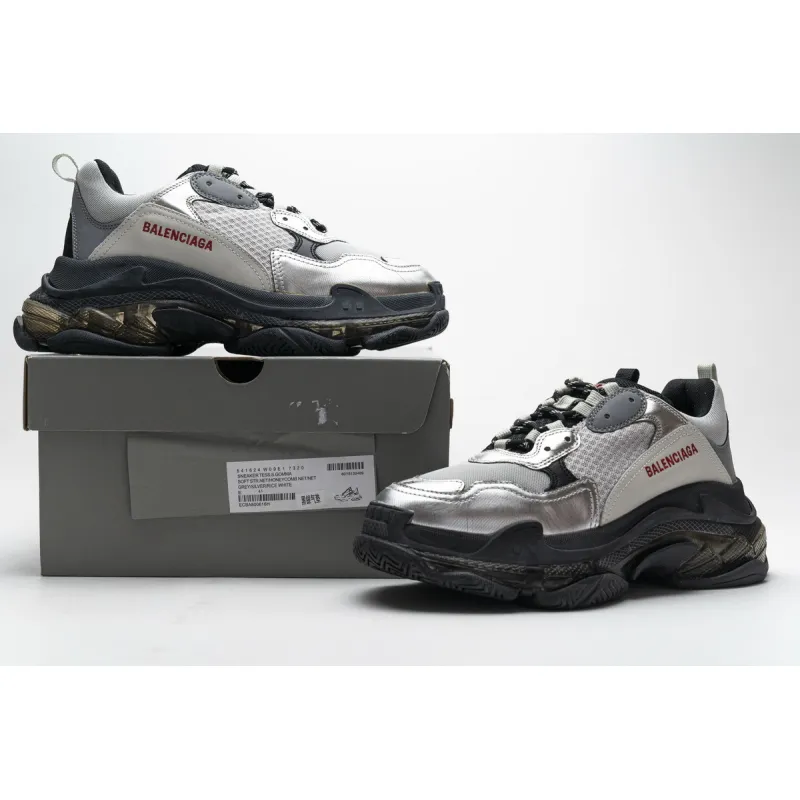 PKGoden Balenciaga Triple S Black Silver 541624 W09E1 7320