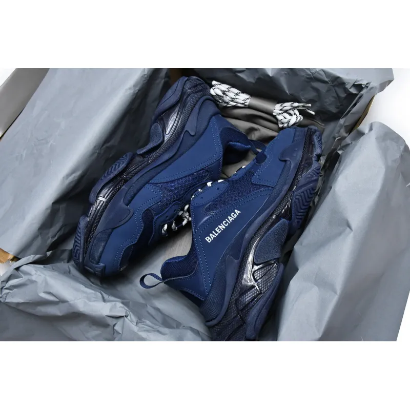 PKGoden Balenciaga Triple S Dark Blue 541624 W091 4107