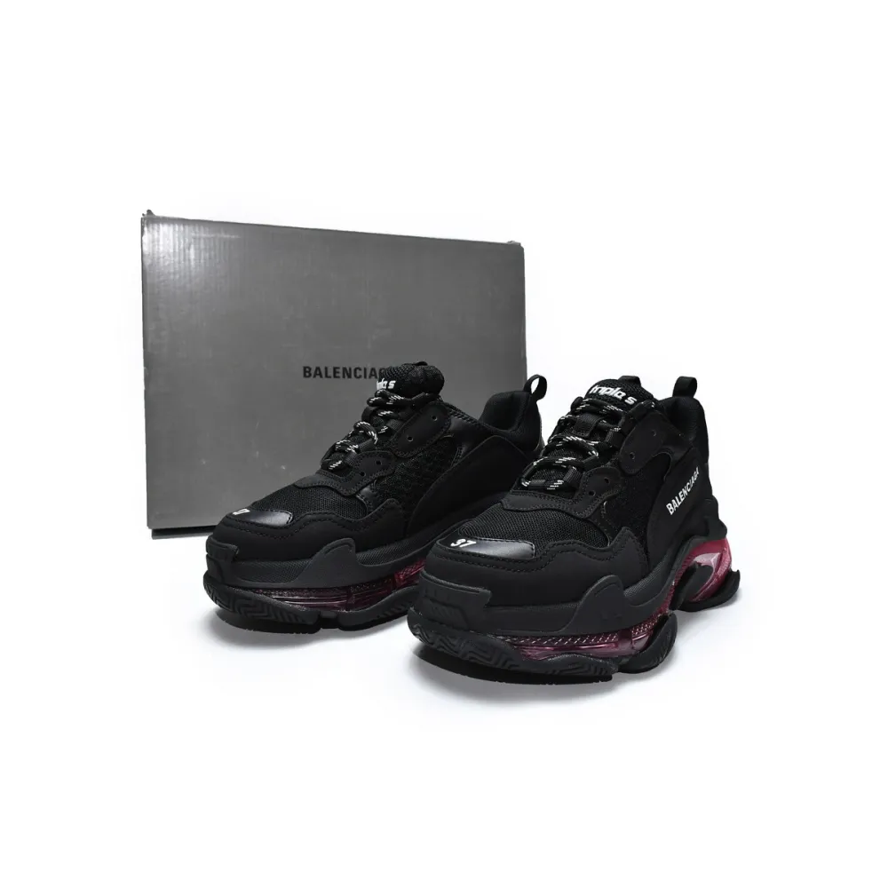 PKGoden Balenciaga Triple S Black Claret Red 544351 W0901 9011