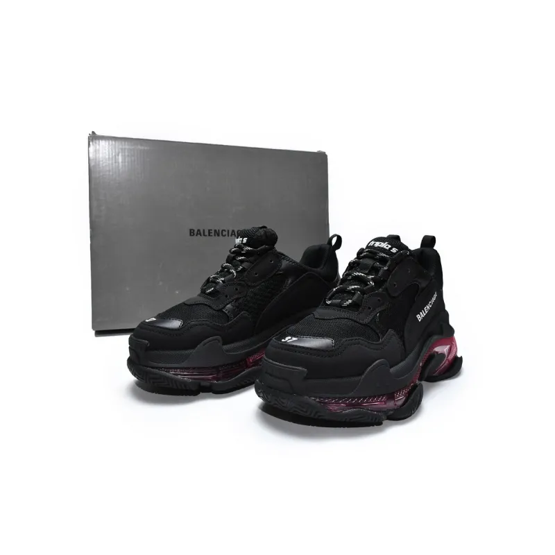 PKGoden Balenciaga Triple S Black Claret Red 544351 W0901 9011