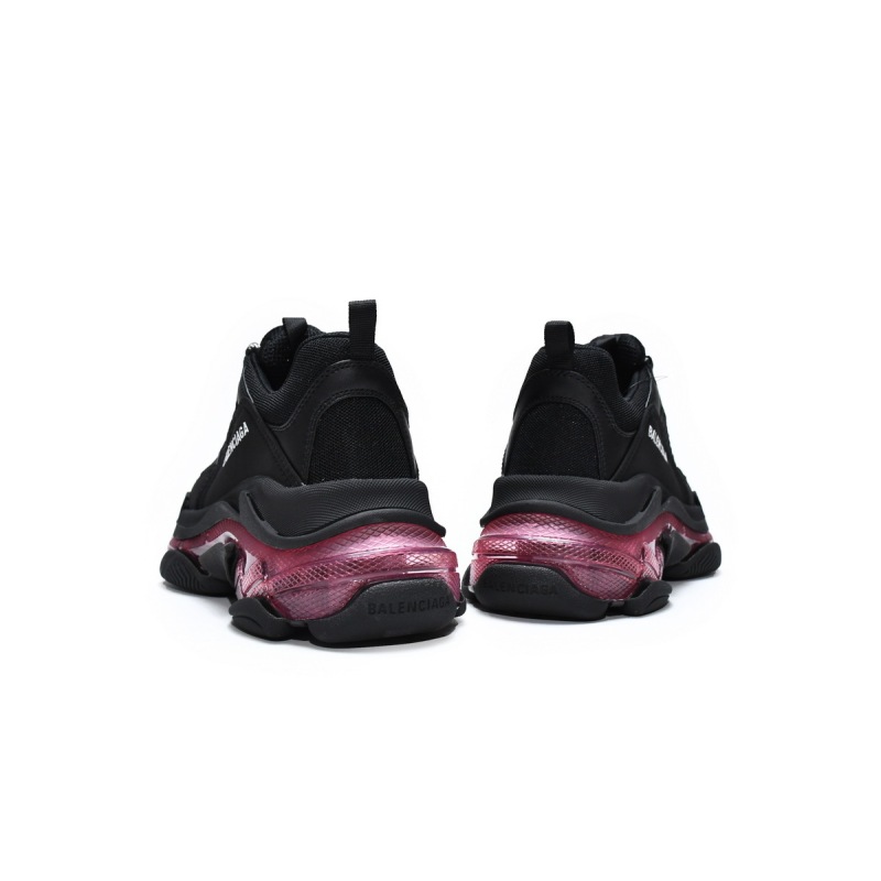 PKGoden Balenciaga Triple S Black Claret Red 544351 W0901 9011