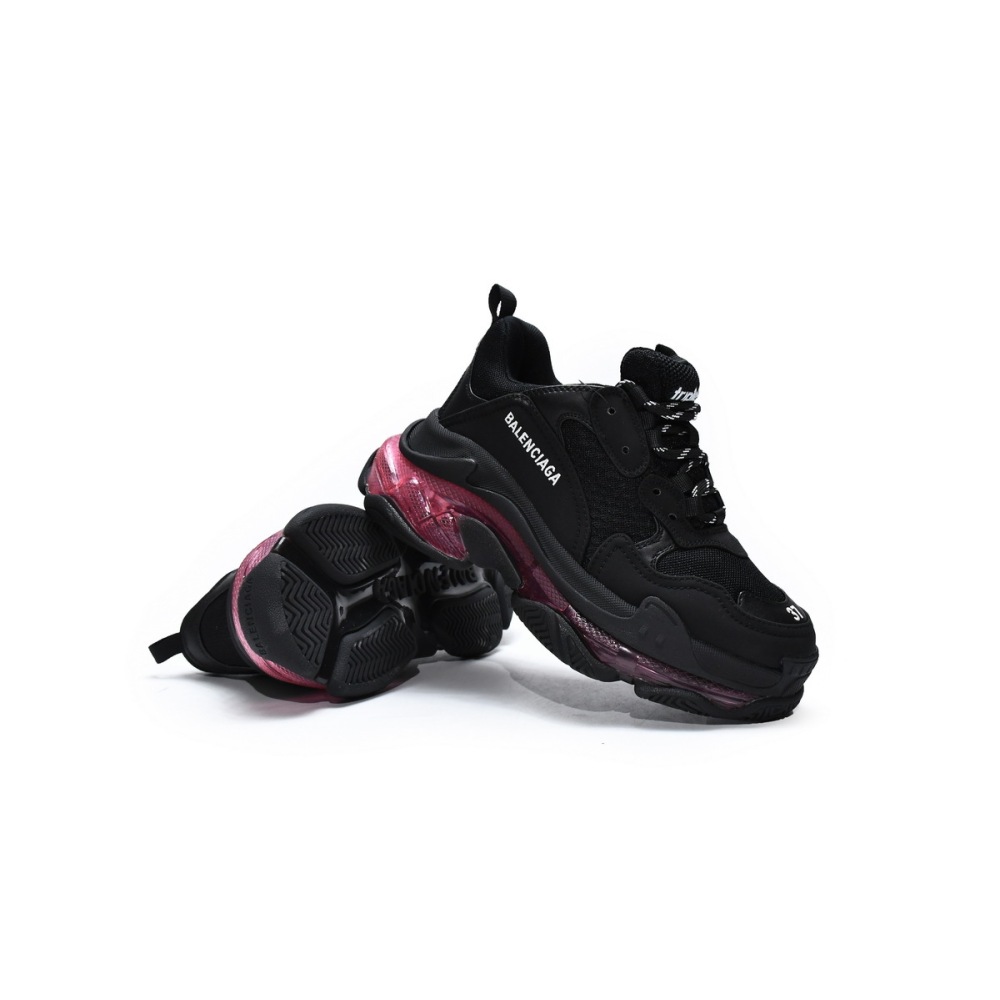 PKGoden Balenciaga Triple S Black Claret Red 544351 W0901 9011