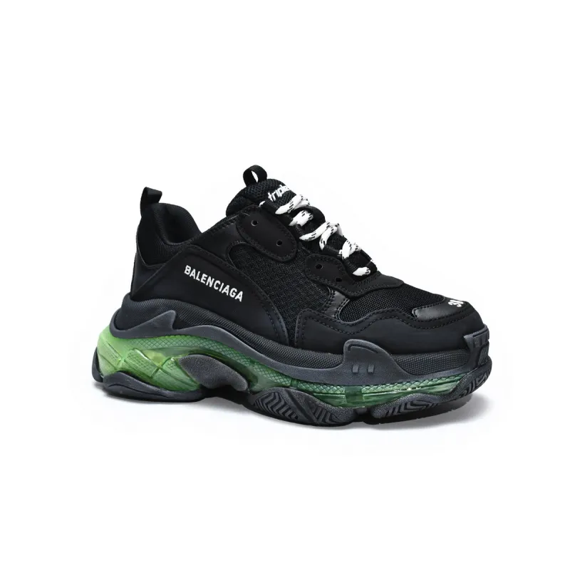 PKGoden Balenciaga Triple S Black Green 544351 W09ON 1047
