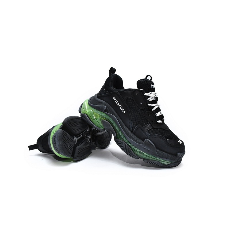 PKGoden Balenciaga Triple S Black Green 544351 W09ON 1047