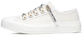 PKGoden Dior Oblique Printed Fashion Board Shoes Canvas white