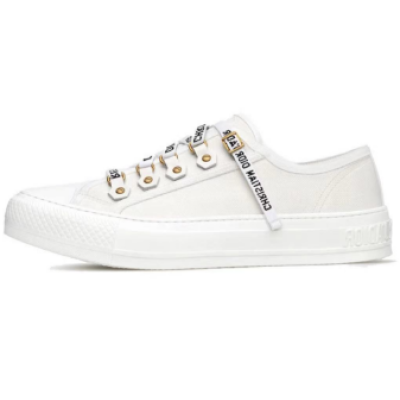 PKGoden Dior Oblique Printed Fashion Board Shoes Canvas white 01