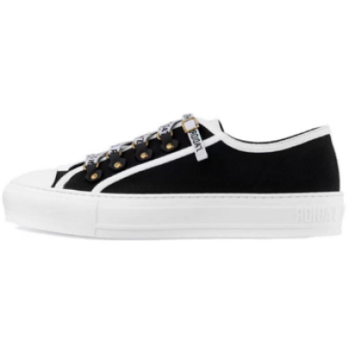 PKGoden Dior Oblique Printed Fashion Board Shoes Canvas black 01