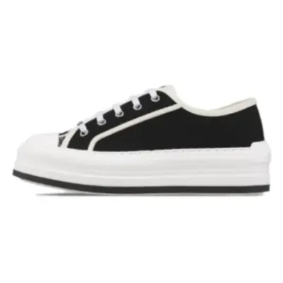 PKGoden Dior Oblique Printed Fashion Board Shoes Thick canvas white 01