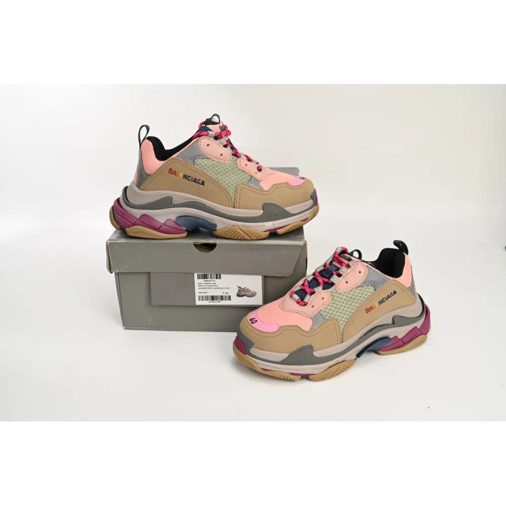 PKGoden Balenciaga Triple S Grey Pink 490672 W09O5 1036