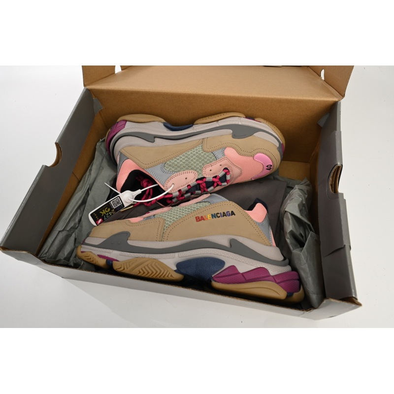 PKGoden Balenciaga Triple S Grey Pink 490672 W09O5 1036