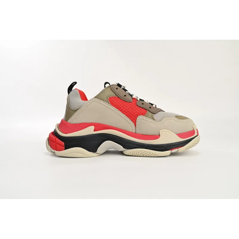 PKGoden Balenciaga Triple S Red White Dark Grey  541624 W06E2 1863