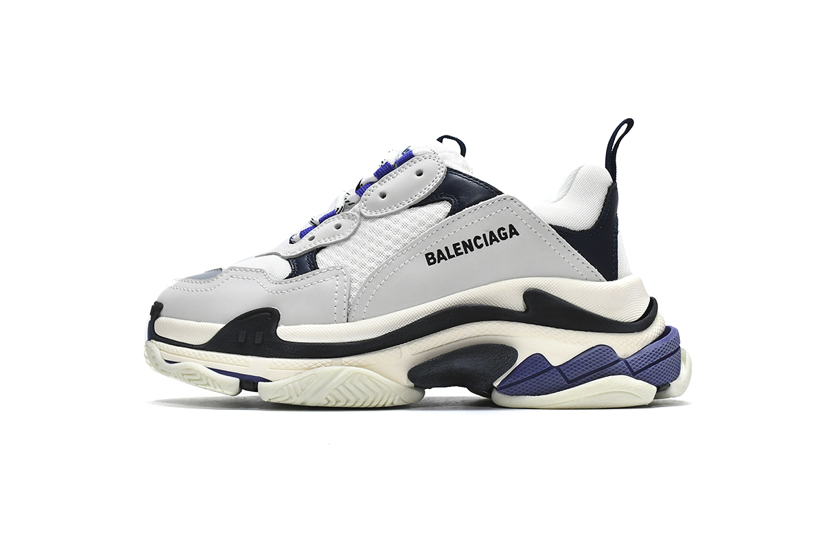 PKGoden Balenciaga Triple S White Dark Blue 534217 W09E1 9000 