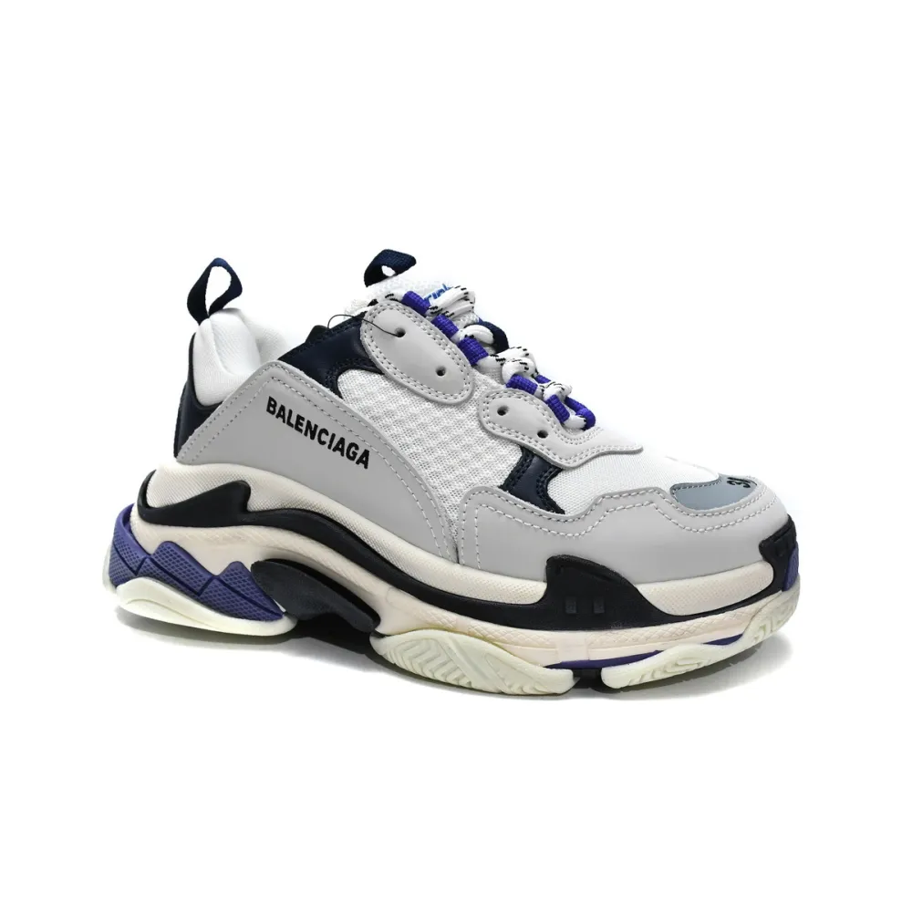 PKGoden Balenciaga Triple S White Dark Blue 534217 W09E1 9000 
