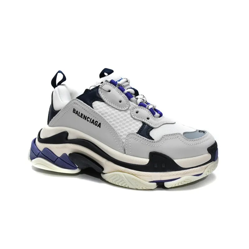 PKGoden Balenciaga Triple S White Dark Blue 534217 W09E1 9000 