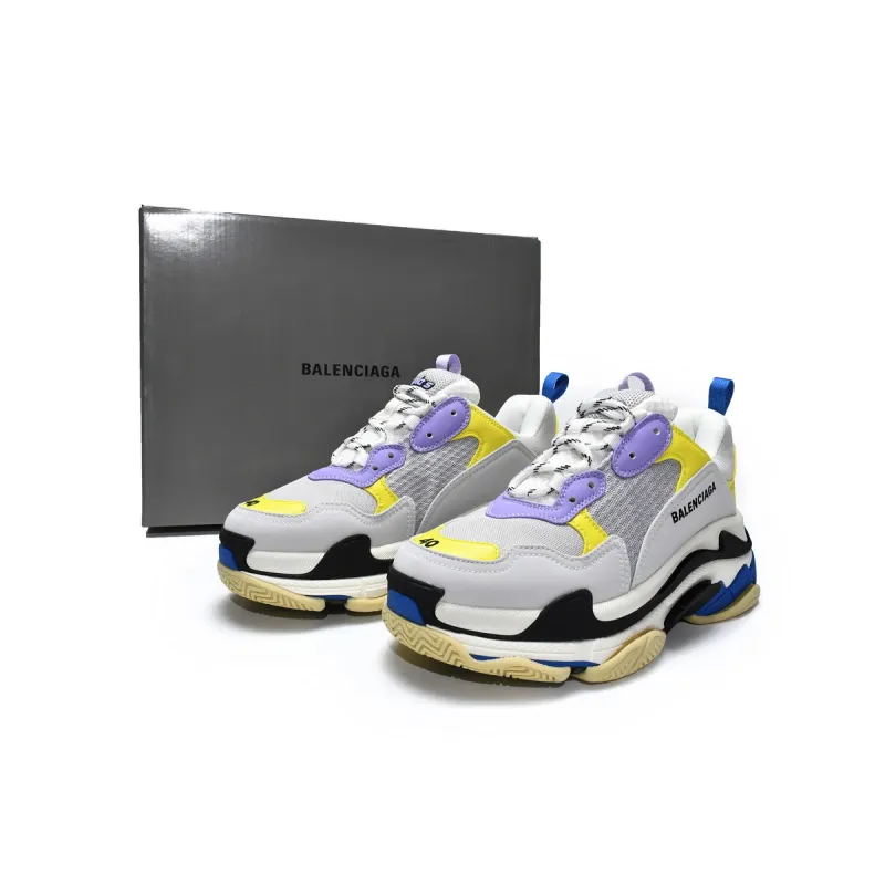 PKGoden Balenciaga Triple S Black Grey Blue 524039 W09OH 8081