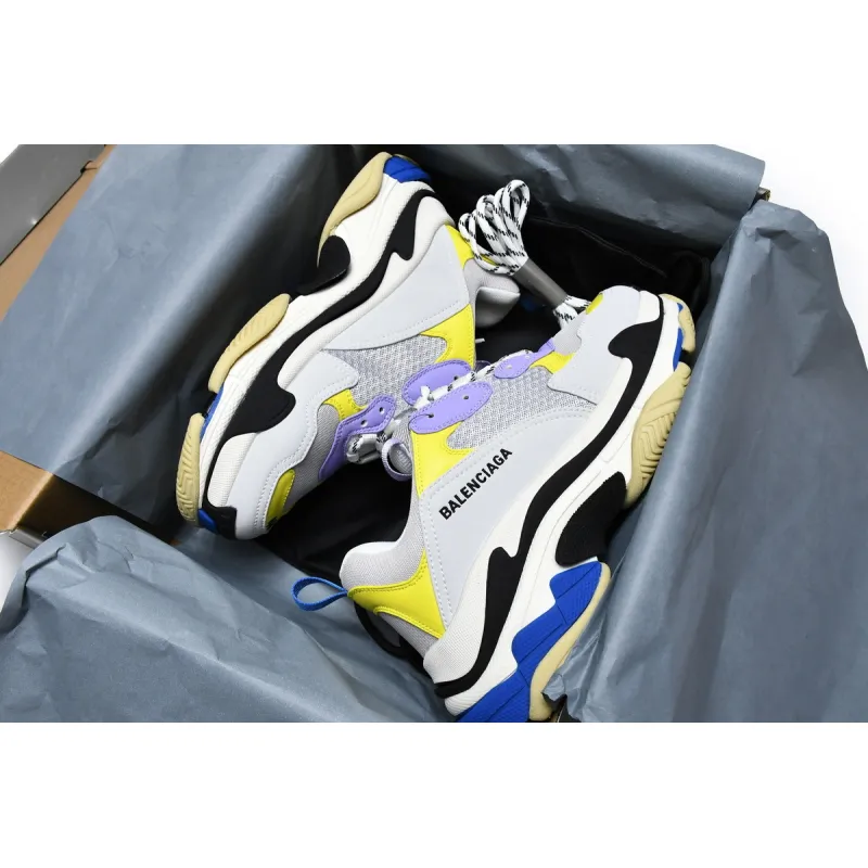 PKGoden Balenciaga Triple S Black Grey Blue 524039 W09OH 8081