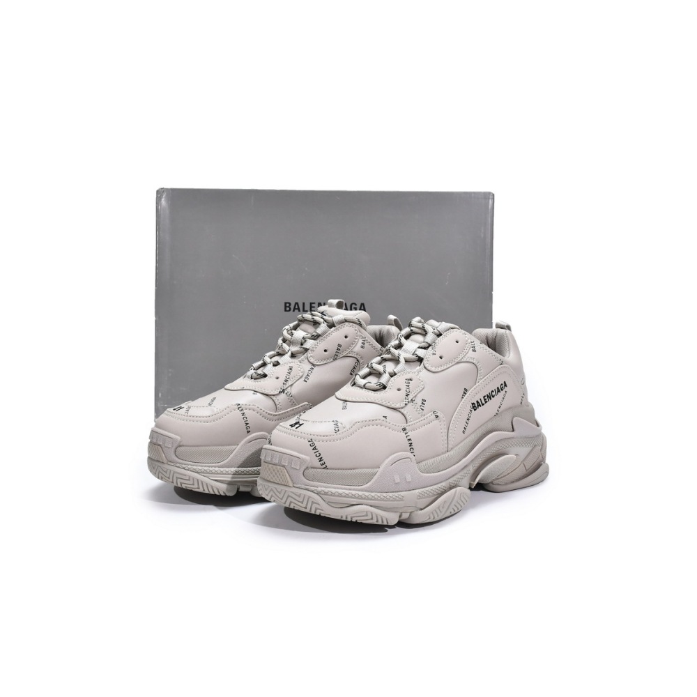 PKGoden Balenciaga Triple S Letter Beige 524039 W2FA1 9710