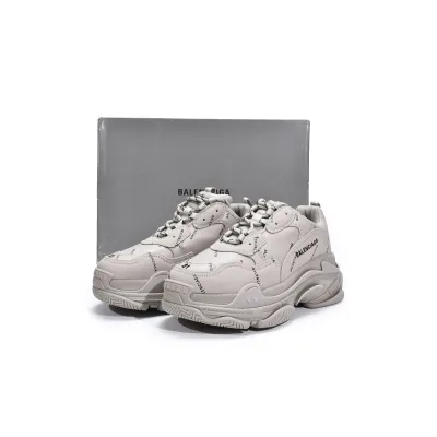 PKGoden Balenciaga Triple S Letter Beige 524039 W2FA1 9710 02