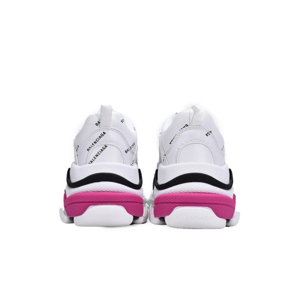 PKGoden Balenciaga Triple S Letter White Rose Red 524039 W2FA4 9155